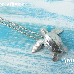 【Diving silver】925銀海洋潛水銀飾--立體寫實海龜墜飾 第7張的照片