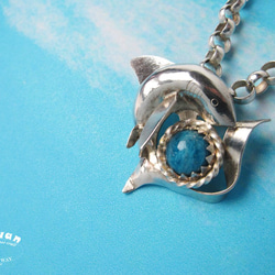 【Diving silver】925銀海洋潛水銀飾--磷灰石長尾鯊墜飾 第2張的照片