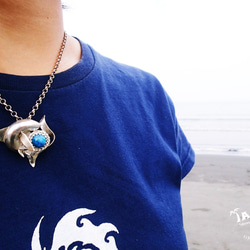 【Diving silver】925銀海洋潛水銀飾--磷灰石長尾鯊墜飾 第6張的照片