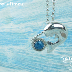 【Diving silver】925銀海洋潛水銀飾--磷灰石獨角鯨墜飾 第3張的照片