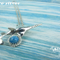 【Diving silver】925銀海洋潛水銀飾--磷灰石鋸齒鯊墜飾 第4張的照片