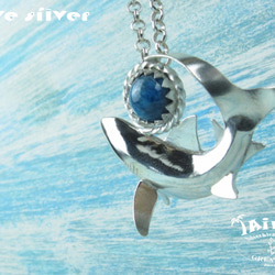 【Diving silver】925銀海洋潛水銀飾--磷灰石鯊魚墜飾 第2張的照片