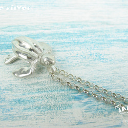 【Diving silver】925銀海洋潛水銀飾--立體寫實棱皮龜墜飾 第6張的照片