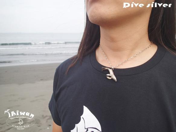 【Diving silver】925銀海洋潛水銀飾--立體大翅鯨墜飾 Ⅱ 第6張的照片