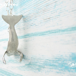 【Diving silver】925銀海洋潛水銀飾--立體大翅鯨墜飾 Ⅲ 第3張的照片