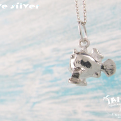 【Diving silver】925銀海洋潛水銀飾--迷你3D娃娃魚/躄魚項鍊 第5張的照片