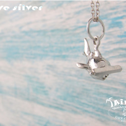 【Diving silver】925銀海洋潛水銀飾--迷你3D胖胖鎚頭鯊項鍊 第2張的照片
