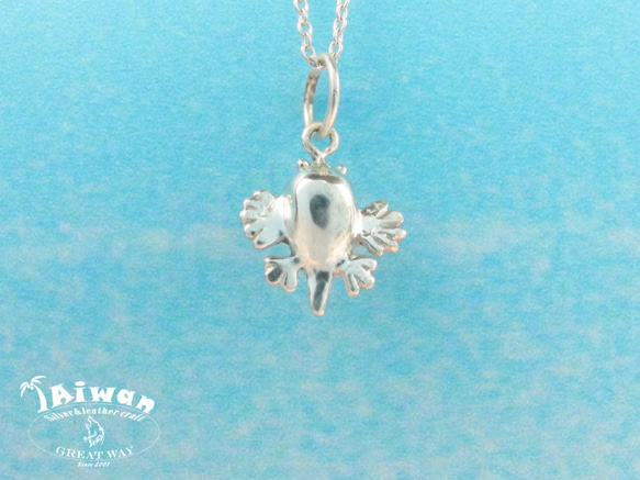 【Diving silver】925銀海洋潛水銀飾--迷你3D Q版 海神海蛞蝓/大西洋海蛞蝓 項鍊 第5張的照片