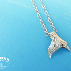【Diving silver】925銀海洋潛水銀飾--雕花鯨魚尾 墜飾 第6張的照片