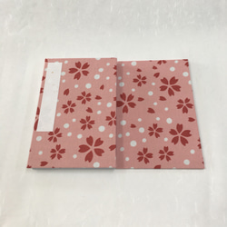 桃色 桜とドット模様/御朱印帳【大】 2枚目の画像