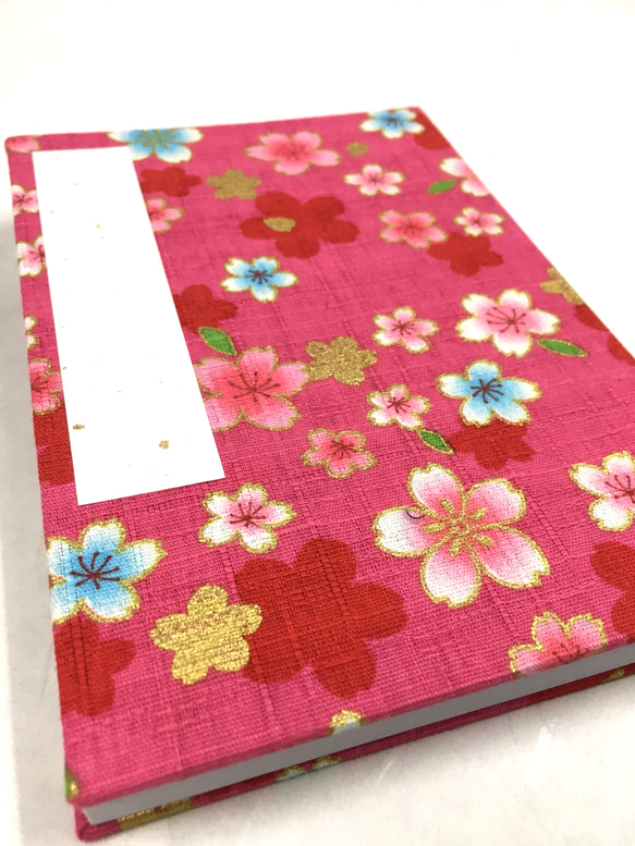ピンク色 桜模様/御朱印帳【中】 5枚目の画像