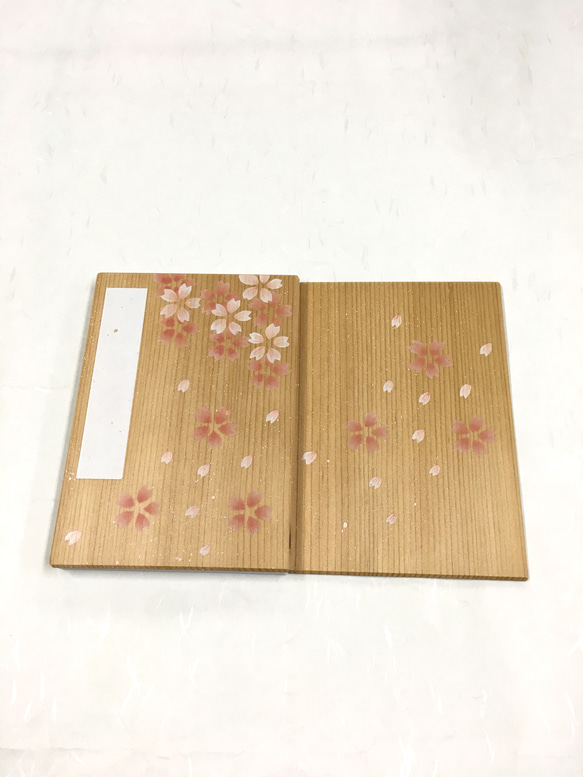 杉の木製！桜の花/御朱印帳【中】 3枚目の画像