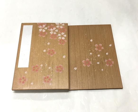 杉の木製！桜の花/御朱印帳【大】 3枚目の画像