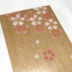 杉の木製！桜の花/御朱印帳【大】 4枚目の画像