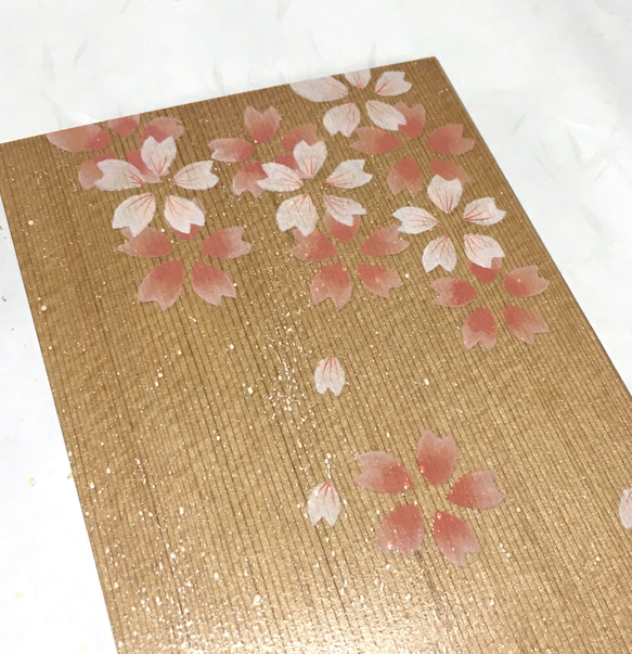 杉の木製！桜の花/御朱印帳【大】 4枚目の画像