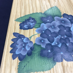 楓の木製 紫陽花柄/御朱印帳【中】 5枚目の画像