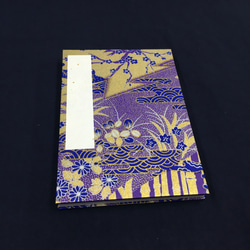 豪華！金と紫色 日本の草花模様/御朱印帳【中】 2枚目の画像