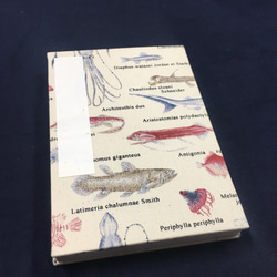 ナチュラルカラー 深海魚柄/御朱印帳【大】 3枚目の画像