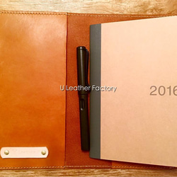 牛革手作りノートブック-ハンドブック-パスポートケース（無料の刻印、英語のみ） 2枚目の画像