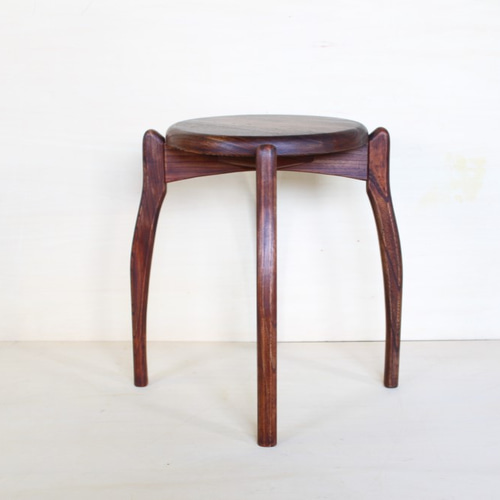 欅（けやき）スツール 無垢材 無垢材のスツール1・ケヤキ材柿渋