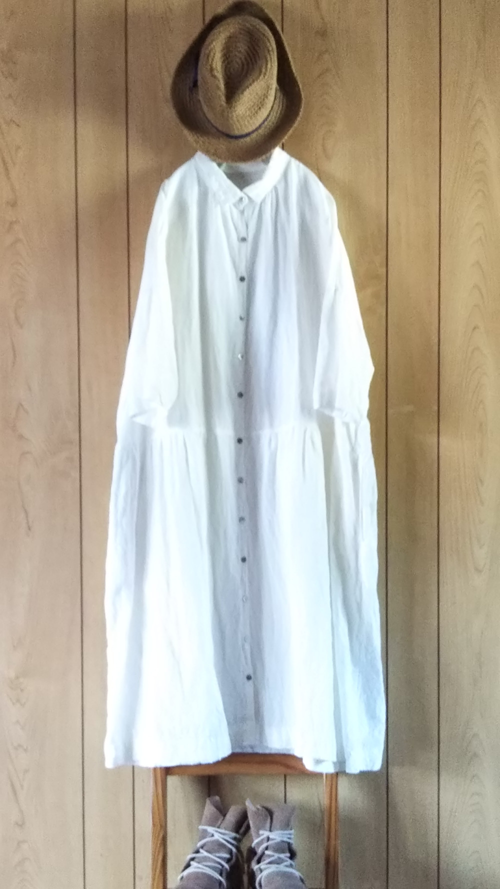 cottonリネンワンピース