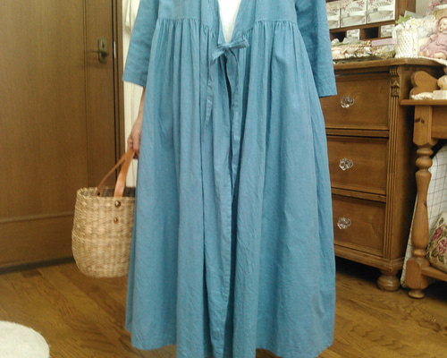 ポイント5倍 作家さま ヴィンテージクロス カシュクールワンピース