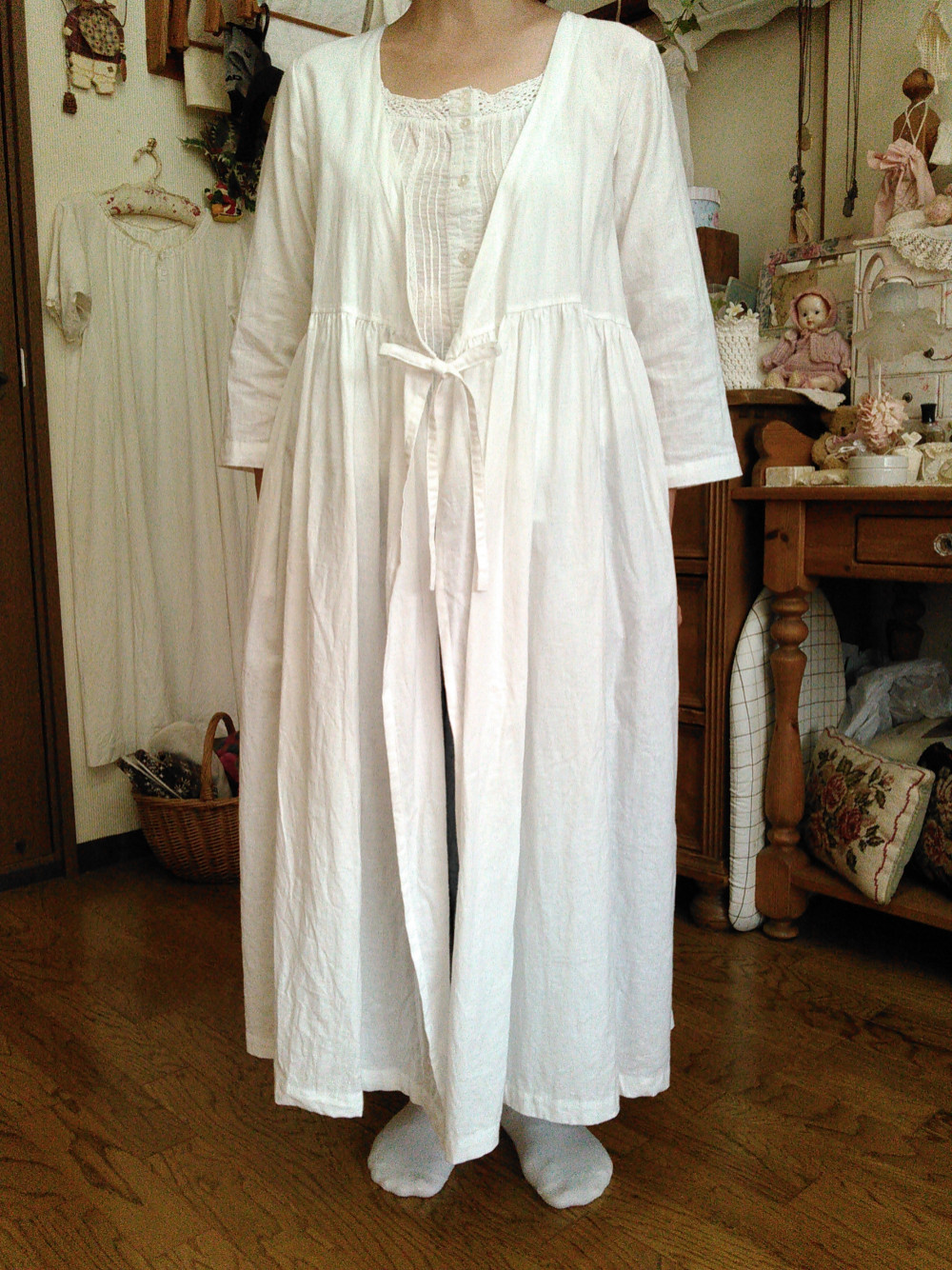 ＊カシュクールワンピース(白）＊