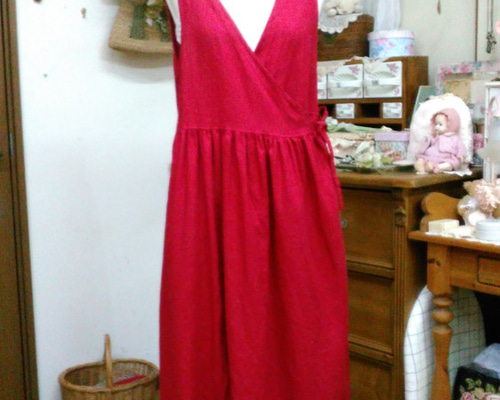 【美品】レオナールノースリーブ カシュクールワンピース 30e1227f0633a4663c81e9908660fc