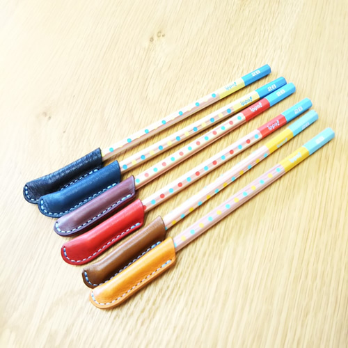 筆記具 mima ヌメ革えんぴつキャップ（1個）＊6色から選べる ペン・筆記用具