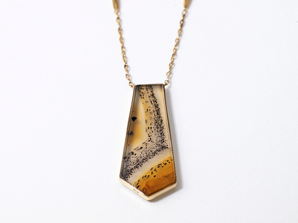 Montana Agate Necklace (pentagon) Montana Agate Necklace (pentagon)