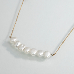 K18YG KESHI Pearl Pendant Necklace 1枚目の画像