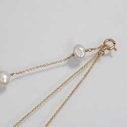 K18YG KESHI Pearl Pendant Necklace 3枚目の画像