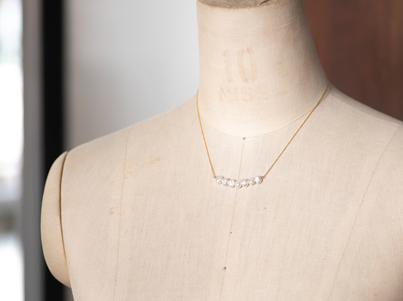 K18YG KESHI Pearl Pendant Necklace 4枚目の画像