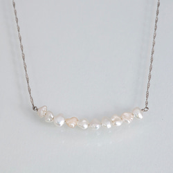 Pt850 KESHI Pearl Pendant Necklace 2枚目の画像