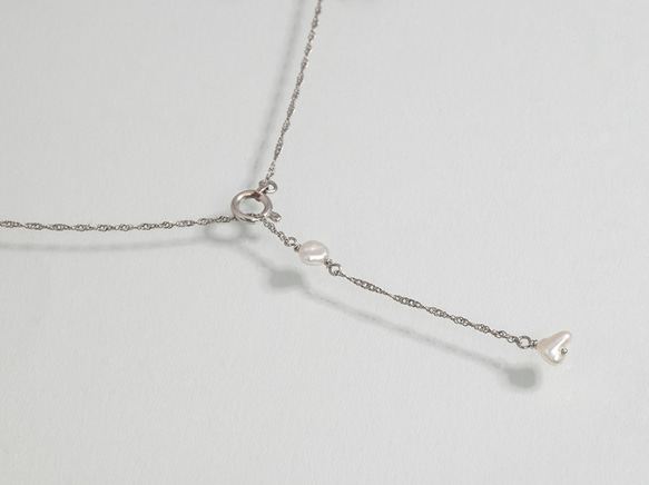 Pt850 KESHI Pearl Pendant Necklace 3枚目の画像