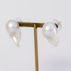 実店舗にて販売済みFresh water pearl Studs pierce -1- 3枚目の画像