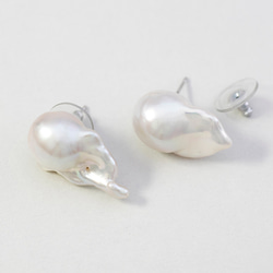 実店舗にて販売済みFresh water pearl Studs pierce -1- 5枚目の画像