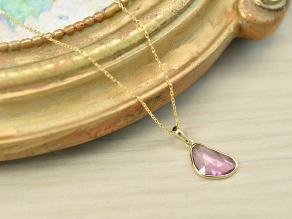 Noheat Sapphire_1.13ct/k18YG Necklace【Petalo/ペタロ】 2枚目の画像