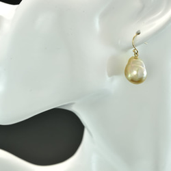 K18YGバロックパール・ピアス(B-P008) 1枚目の画像