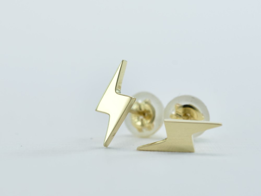 K18YG カミナリピアス (CI-P005)