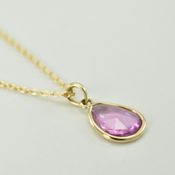 Noheat Sapphire_0.47ct/k18YG Necklace【Petalo/ペタロ】 3枚目の画像