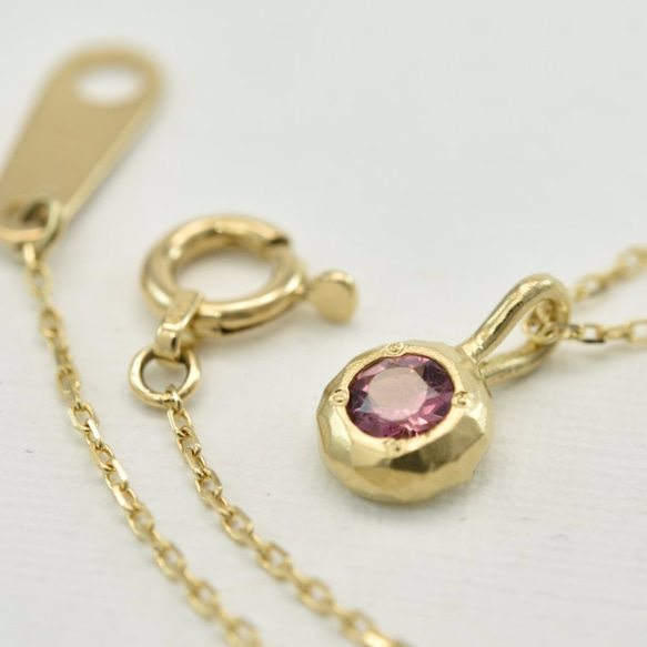 10月誕生石 ピンクトルマリンK18ネックレス 0.10ct (M-N015