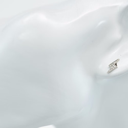 K18WG ダイヤモンド 0.06ct カミナリパヴェピアス (CI-P006) 4枚目の画像