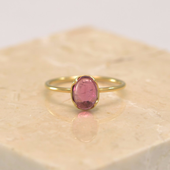 実店にて販売済み】PinkTourmaline_0.93ct K18YG Ring 指輪