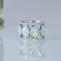 Opal/Diamond Pt950 Ring 2枚目の画像