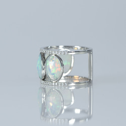 Opal/Diamond Pt950 Ring 4枚目の画像