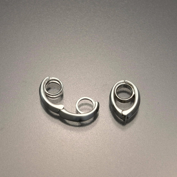 ミミミ様限定　大切な指輪をネックレスにできる「リングホルダー・ミニ」（プラチナ）チェーン付 5枚目の画像
