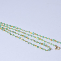 Emerald_vintage beads/K18YG 【princess necklace】 2枚目の画像