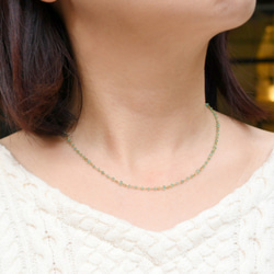 Emerald_vintage beads/K18YG 【princess necklace】 4枚目の画像