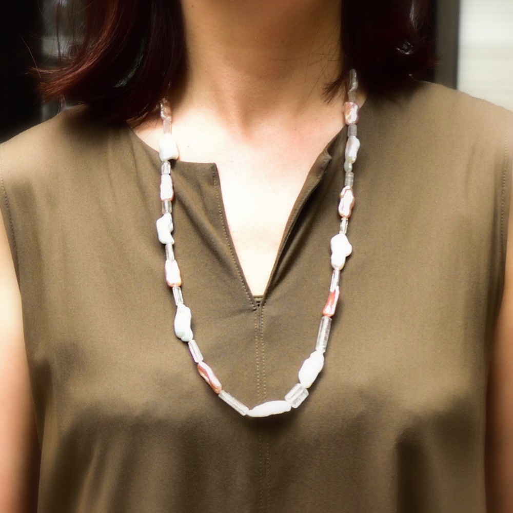 トルマリン原石 × ケシパール のネックレス